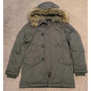 Uniqlo Down Parka Puffer Jacket Green 172994 Women's XS